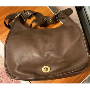 COACH Vintage Rambler Flap Bag in chocolate brown